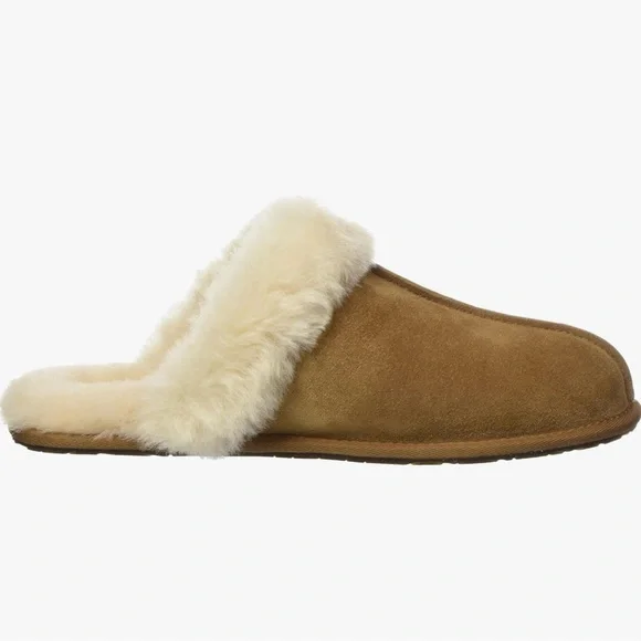 UGG Women's Tan Sheepskin Slippers - Picture 3 of 6